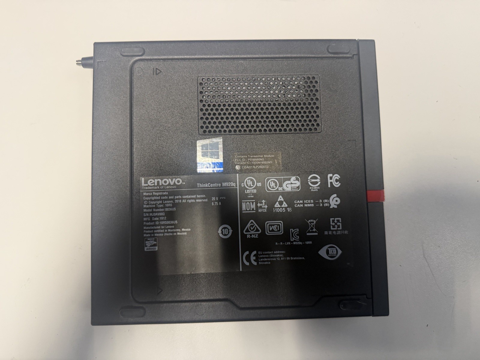 Lenovo ThinkCentre M920q Tiny — i7-8700T / 8GB (2400) / 512GB SSD