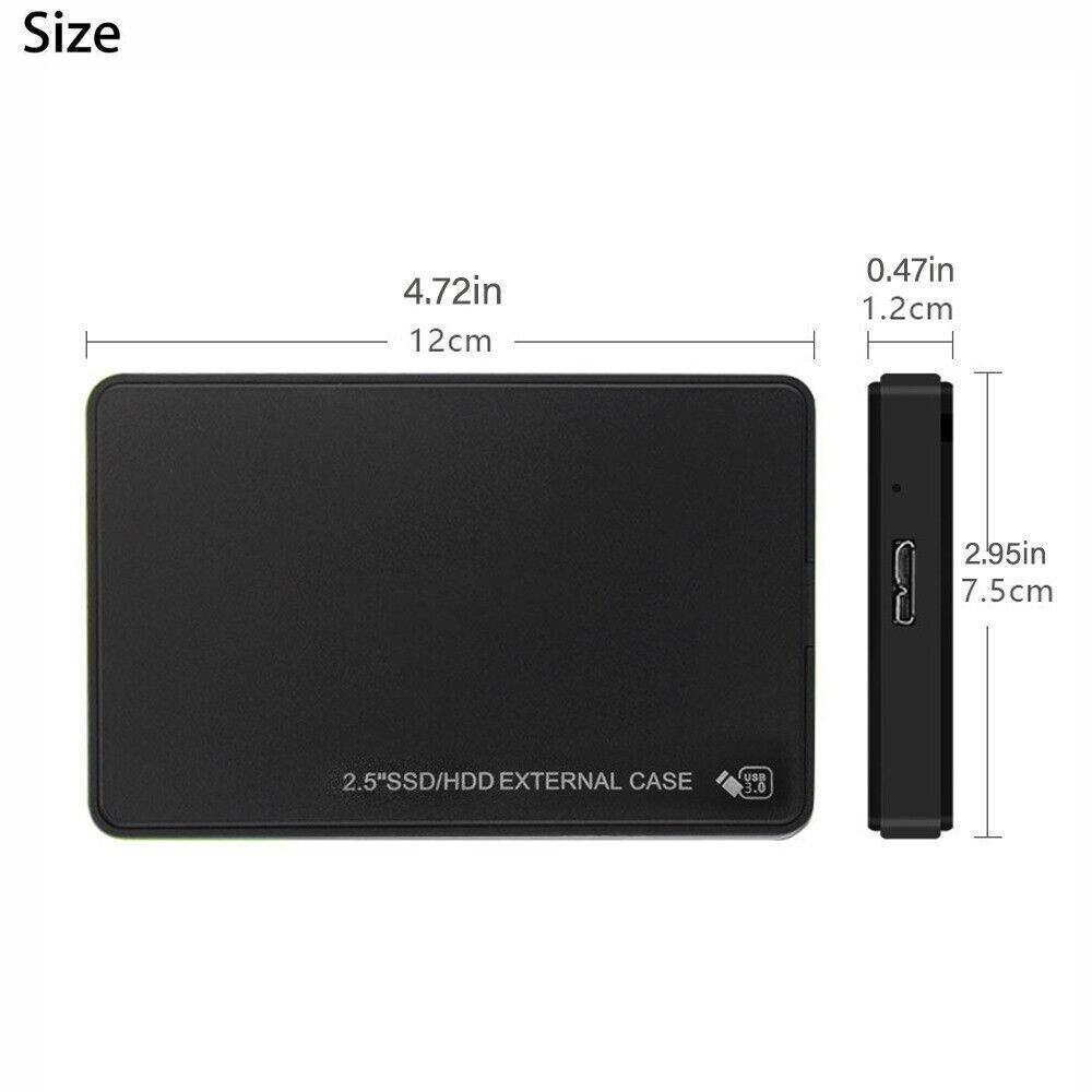 USB 3.0 2TB SATA SSD External Hard Drive Portable Desktop Mobile Hard Disk Case
