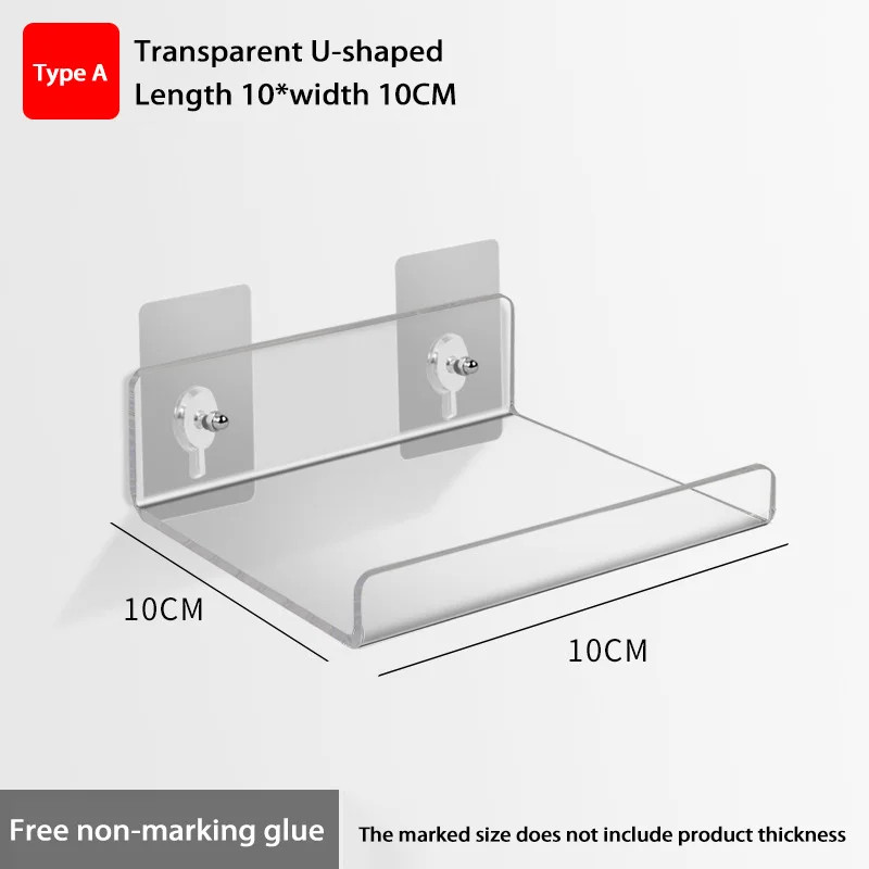 Self Adhesive Storage Shelf Wall-mounted Storage Rack Removable Bathroom Shower