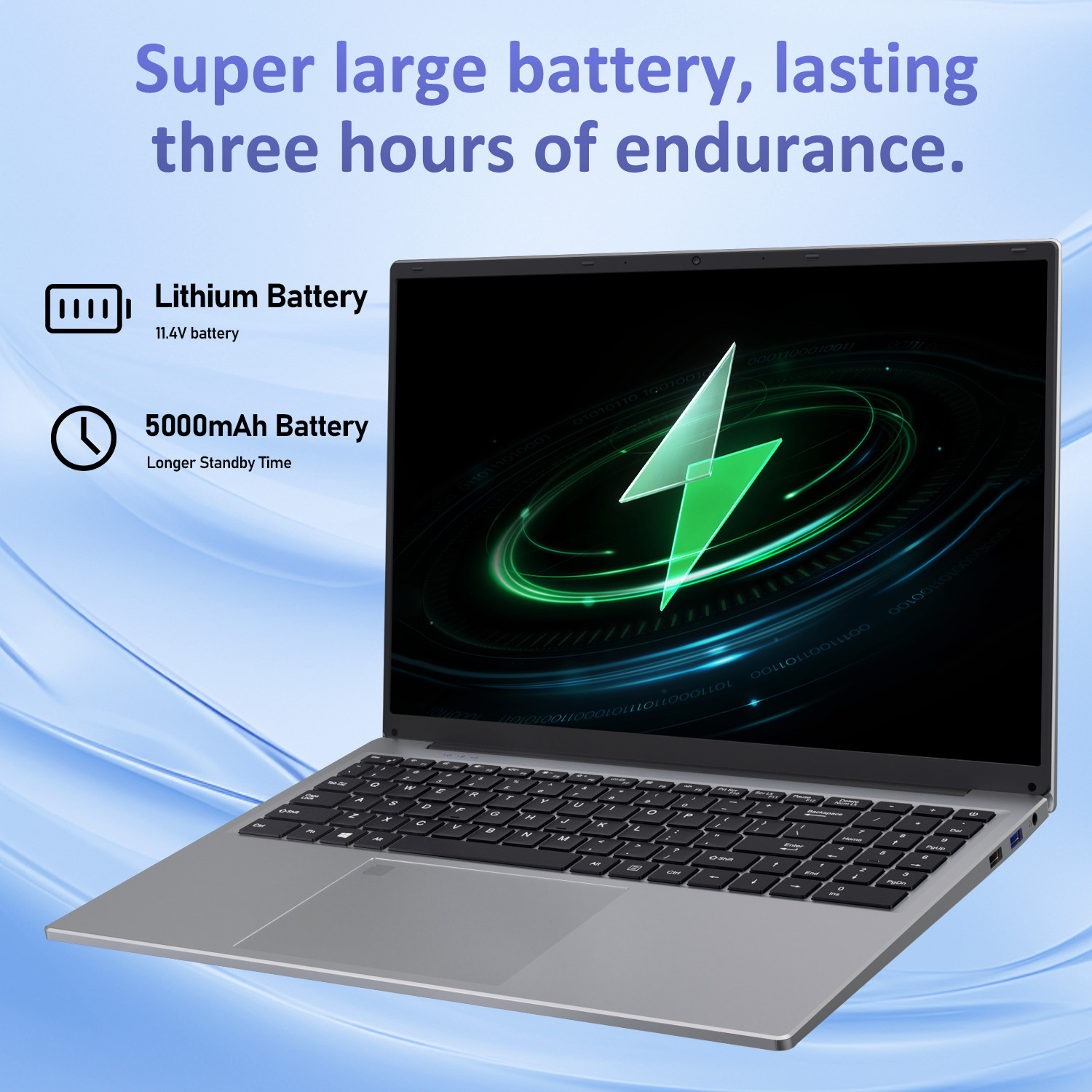 Auusda 16” Thin Laptop Intel i3 16GB RAM 1TB SSD W11 Pro WiFi6 TypeC IPS FHD