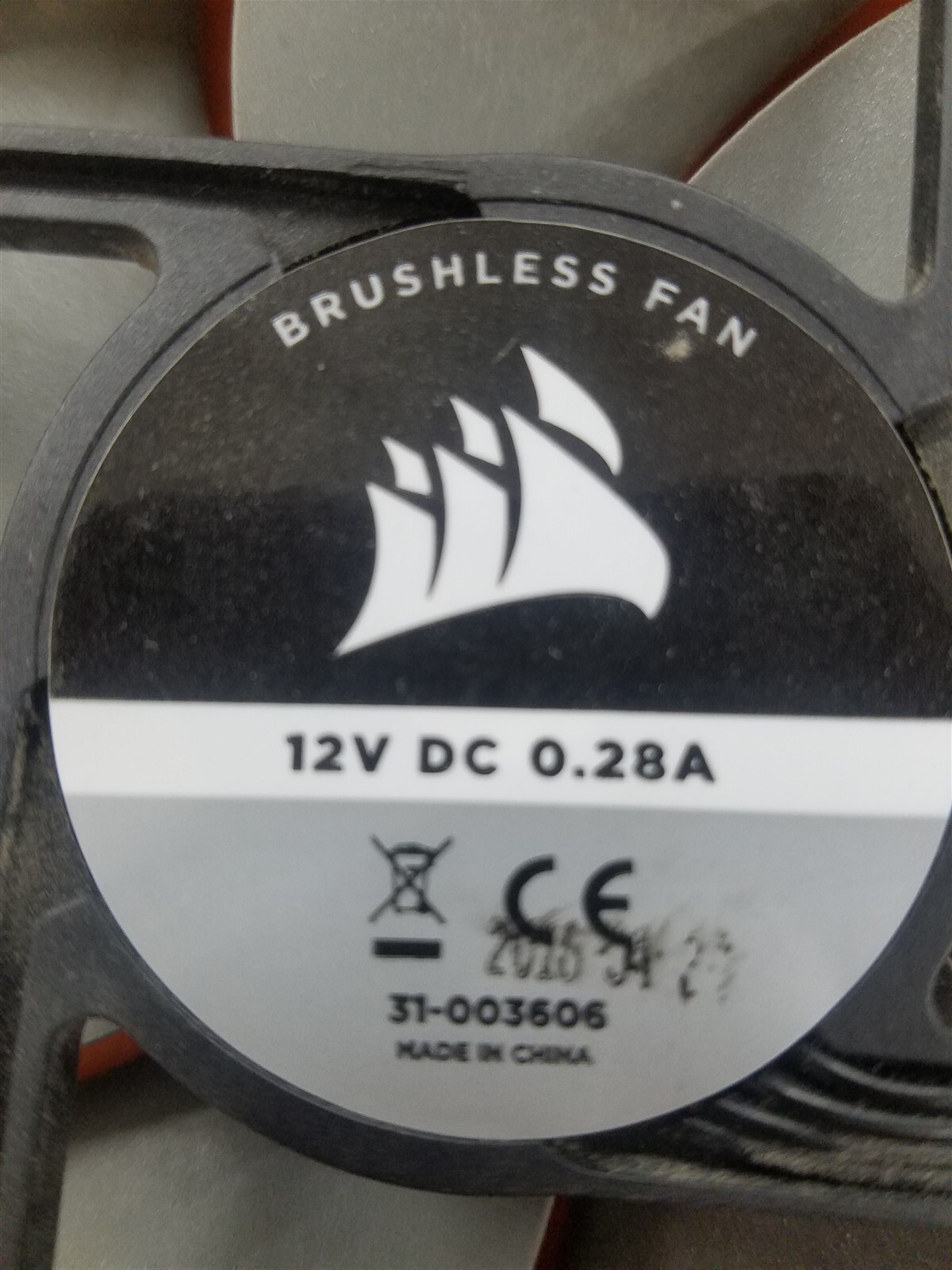 ⭐️⭐️⭐️⭐️⭐️ Case Cooling Brushless Fan Corsair 12V DC 0.28A PN:31-003606