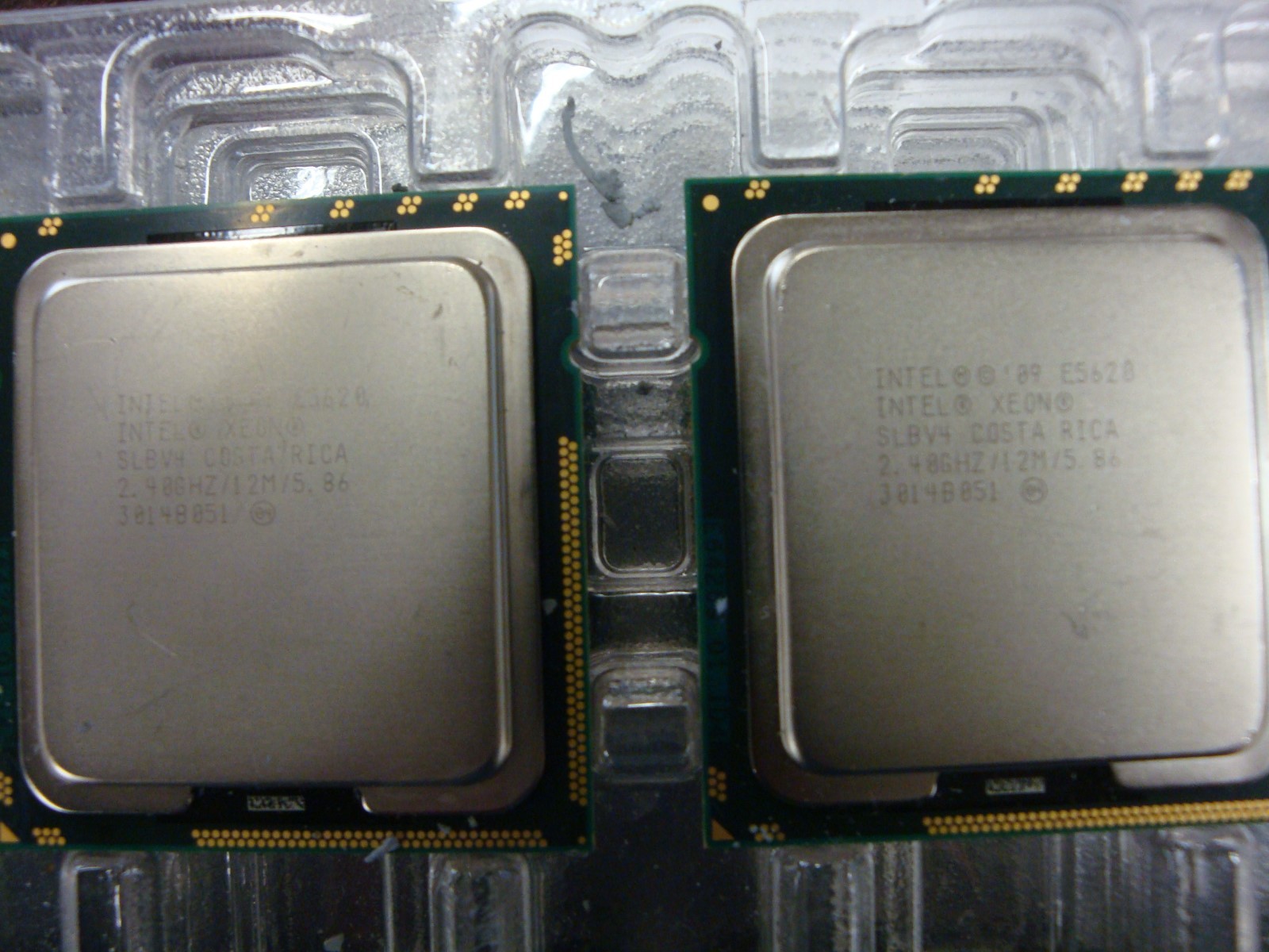 Match Pair Intel Xeon E5620 Quad Core CPU 2.40Ghz 12M 5.86 GT/s SLBV4 LGA1366