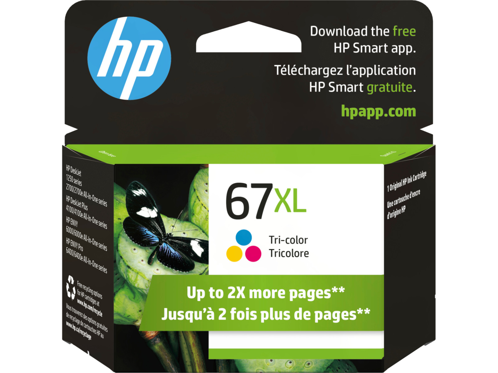 HP 67XL Black & Tricolor Ink Set 3YP31BN 3YM57AN 3YM58AN Exp 2023