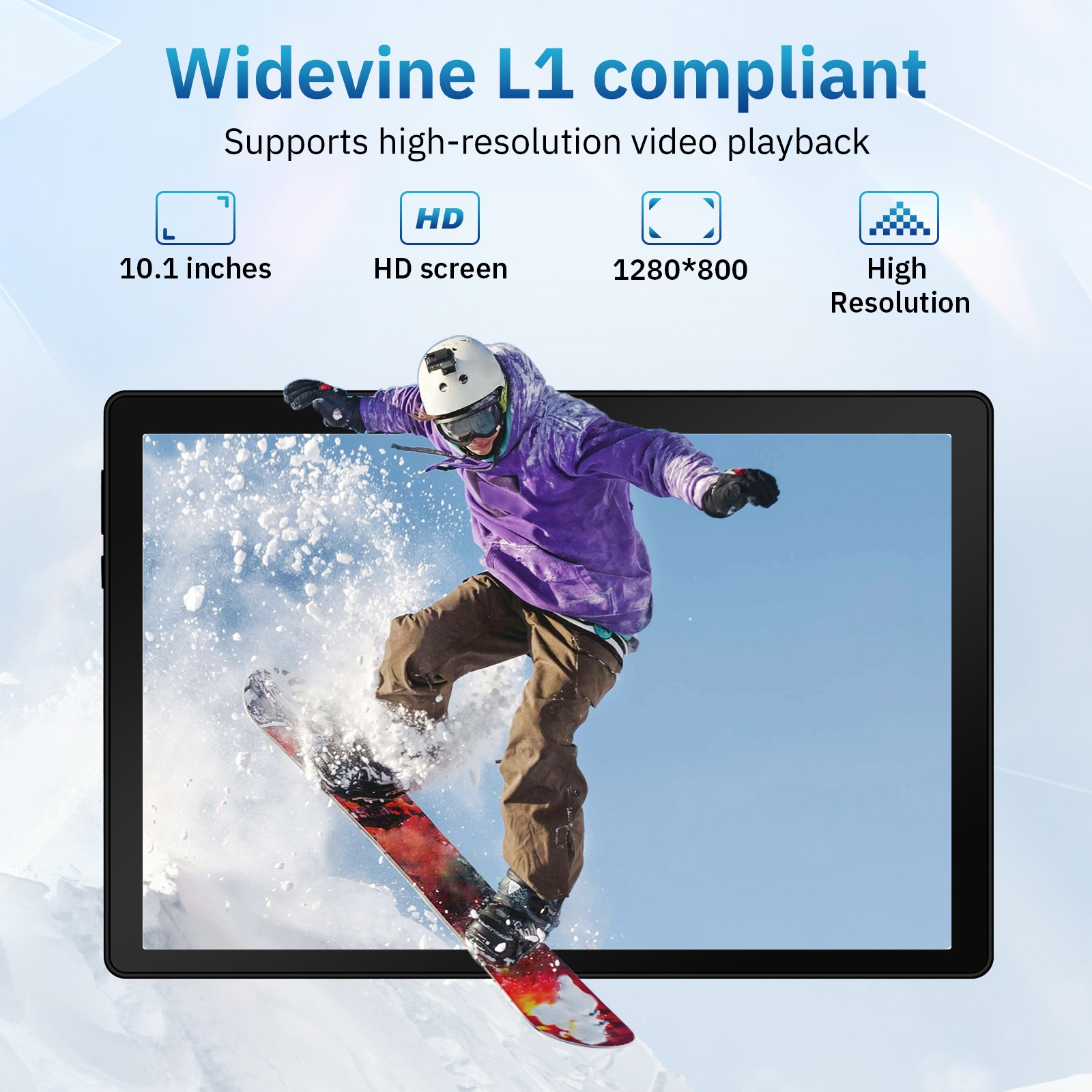 Urao Android 15 Tablet 10.1″ 30GB+128GB A733 Octa-Core 6200mAh Widevine L1 PC