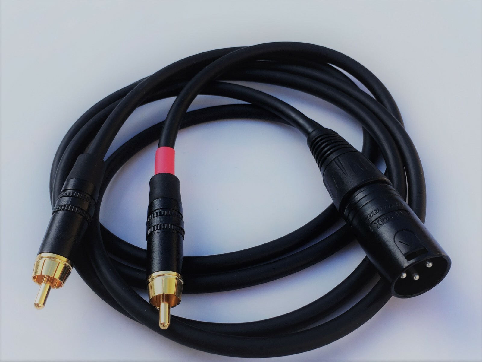 8’ft Feet Mogami Cable Neutrik XLR Male to 2-RCA Male L-R Splitter Duplicator v2