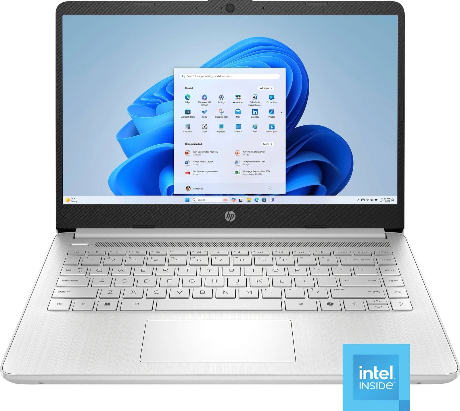 HP 14 Thin&Portable, Laptop Intel Celeron N4500, 4GB DDR4 64GB eMMC Win 11 Home