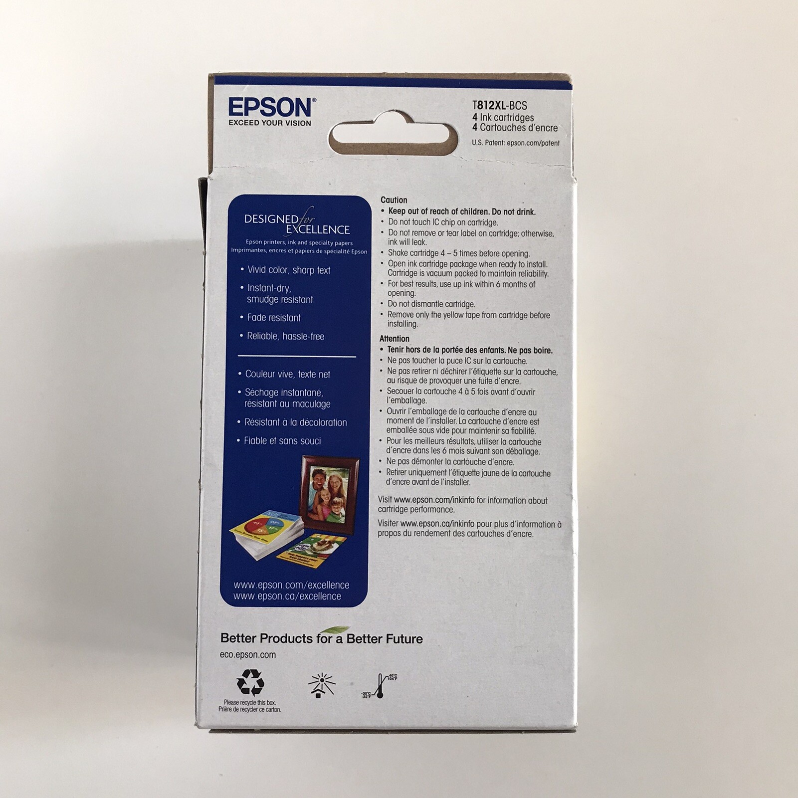 5/2027 4 Pack Genuine Epson Ink T812XL-BCS 812XL High Yield Black 812 CMY OEM