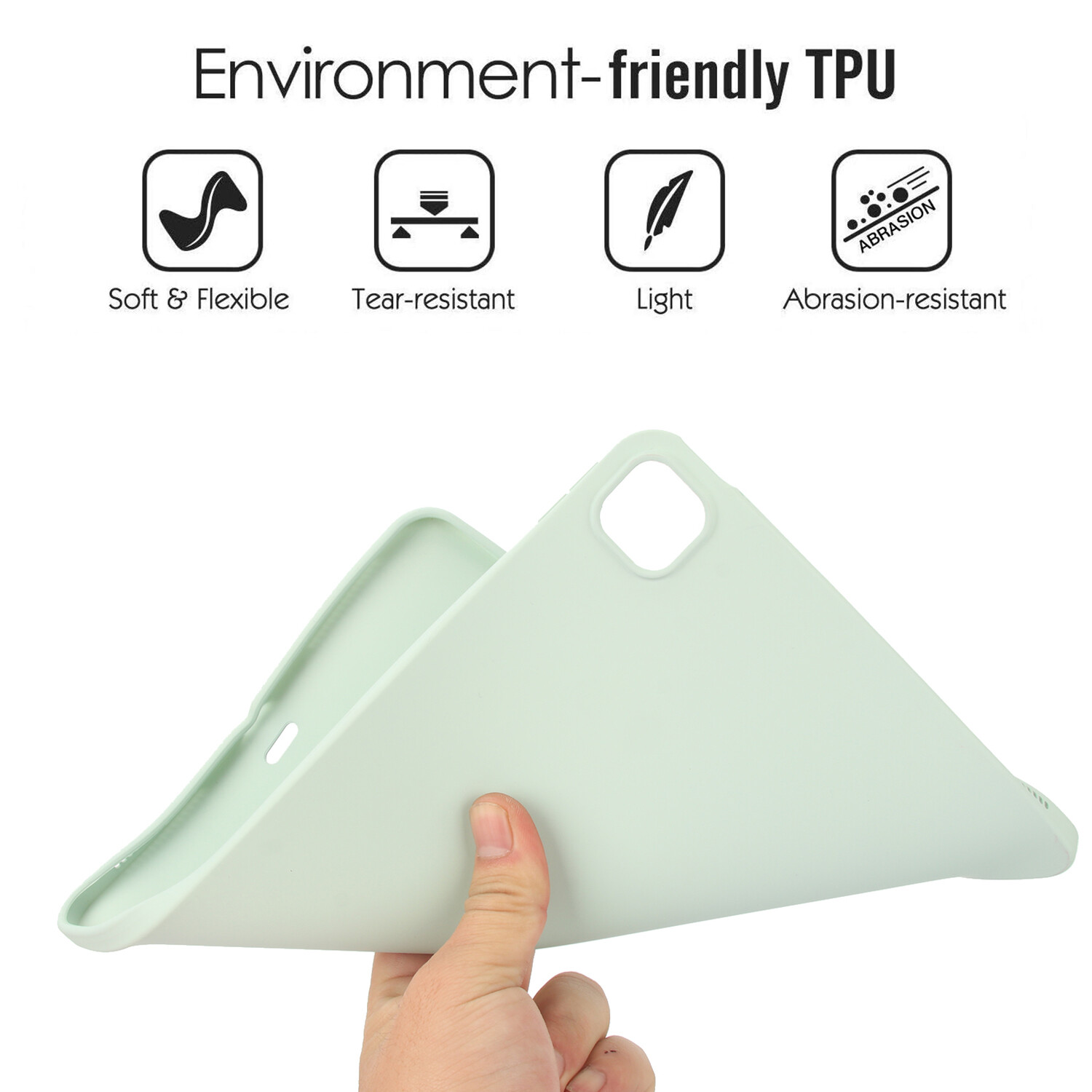 For iPad Pro 12.9/Pro 11/iPad 10.9/iPad 10.2/mini Lightweight Soft Silicone Case