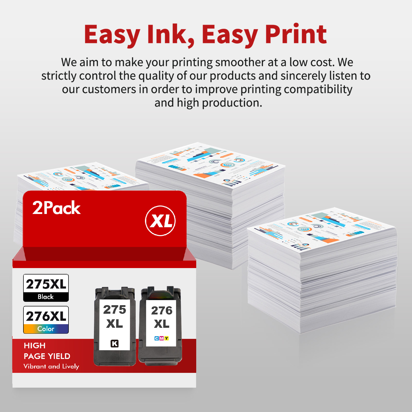PG-275XL CL-276XL Ink for Canon 275 276 XL PIXMA TR4720 TS3522 TS3722 TR4722 Ink