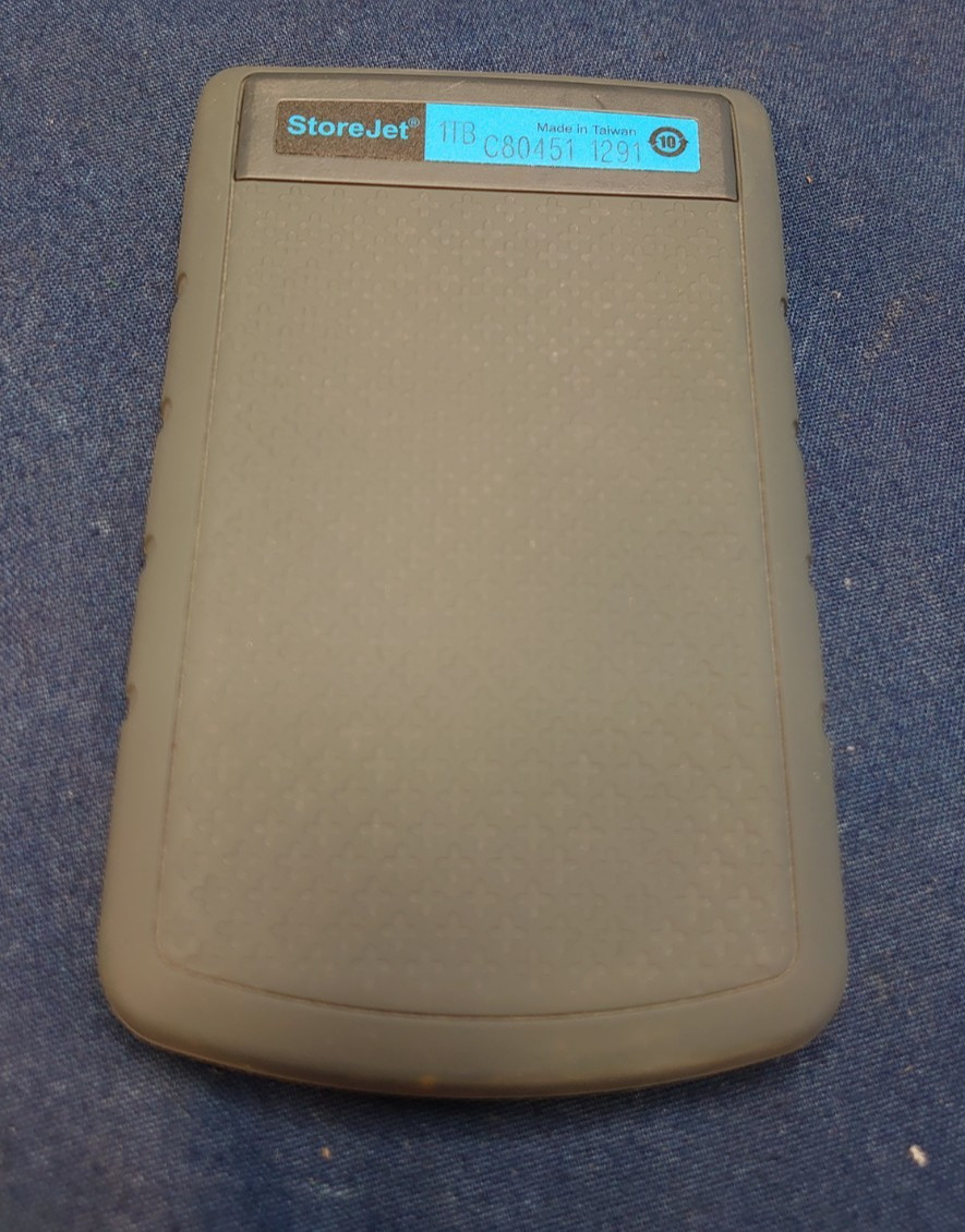 Transcend StoreJet 1TB External Hard Drive.