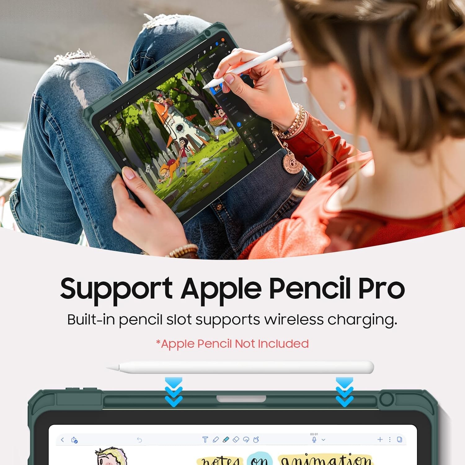 For iPad Air 5th Generation 10.9″ 2022 Slim Case Folio Stand Shockproof Cover