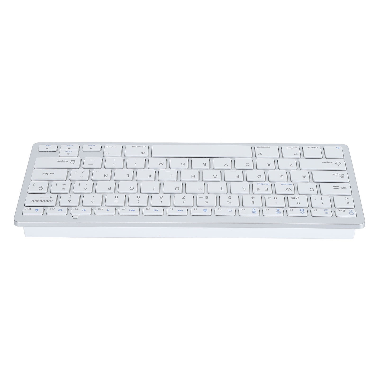 78 Keys Spanish Wireless Bluetooth Keyboard Thin Lightweight Silent Spanish HQQE