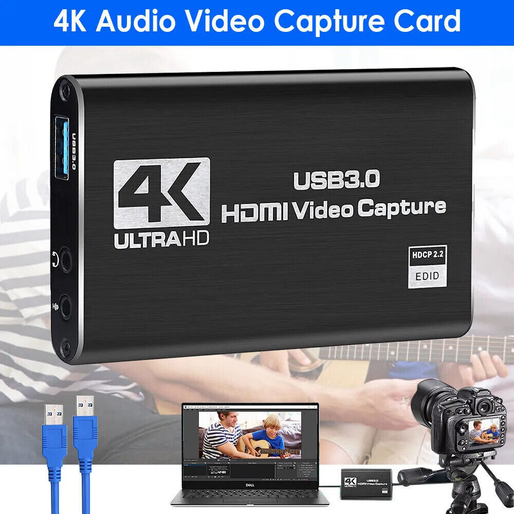 USB 3.0 4K Audio Video Capture Card HDMI Video Capture Device Full HD Recording