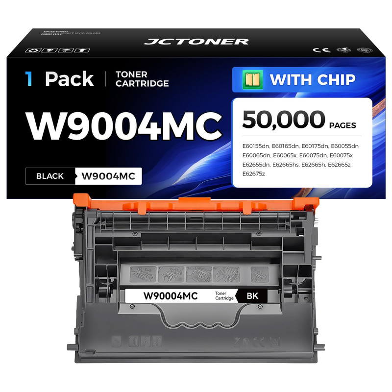 Jctoner W9004Mc Black Toner Cartridge 1-Pack High Yield Chip Replacement For Hp