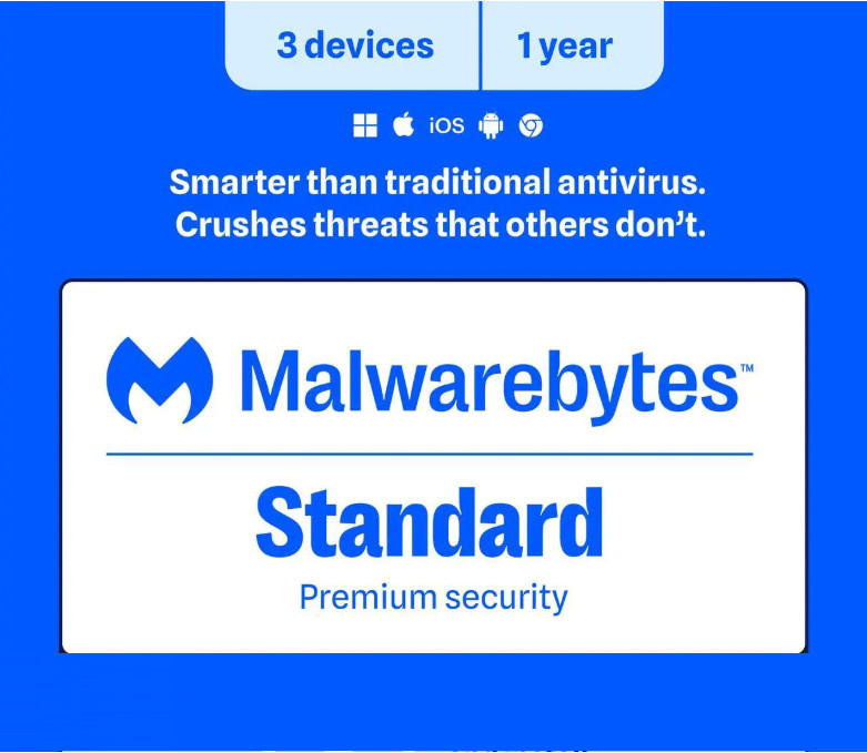 Malwarebytes Standard (Premium Security) – 3 Device / 1 Year