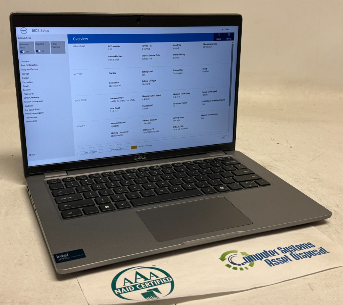 Dell Latitude 5450 14″ (Ultra 5-135U – 16GB RAM – 512GB SSD – Win11Home)*