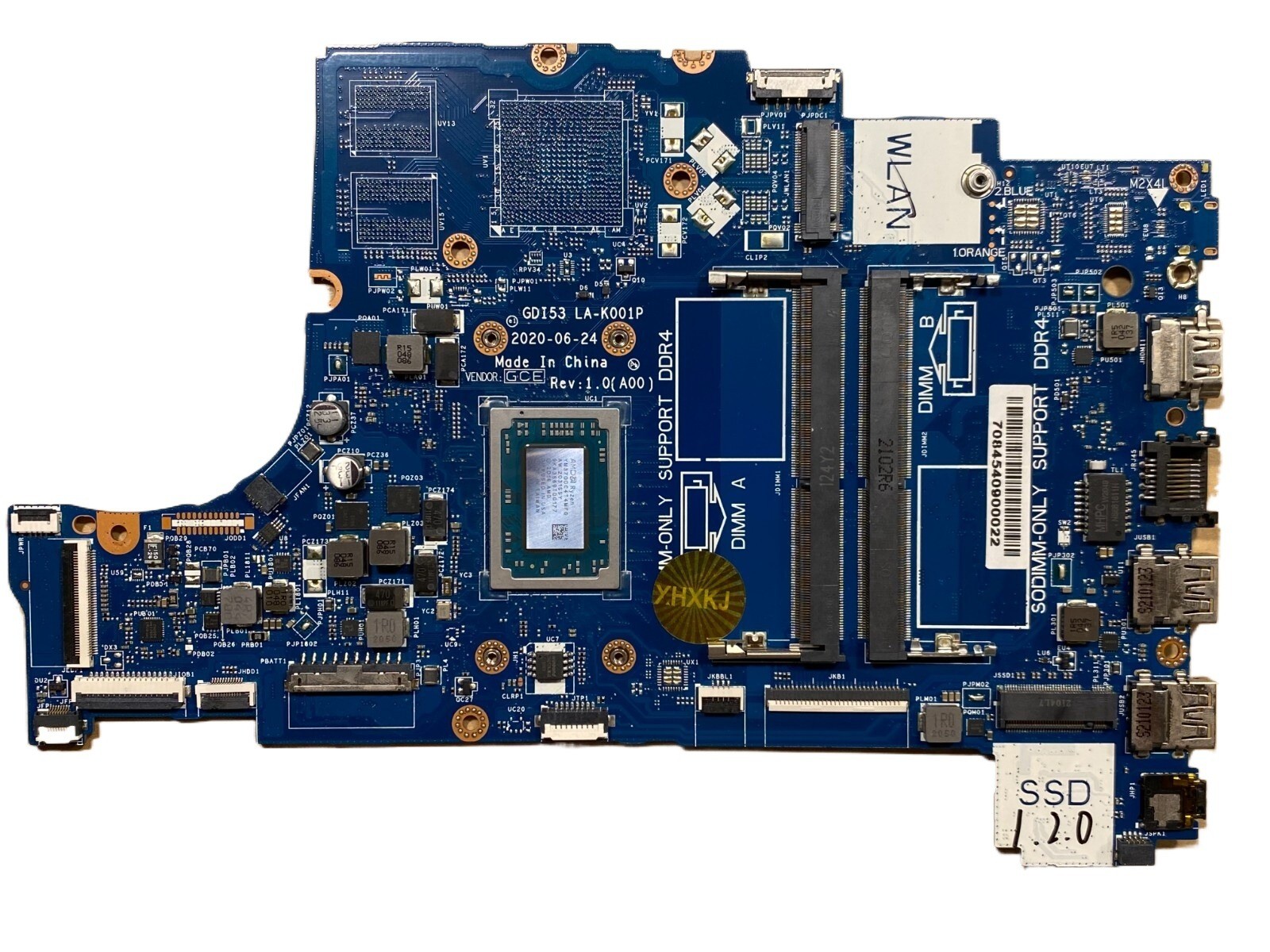For Dell Inspiron 3505 AMD Ryzen 7 3700U Motherboard LA-K001P DRFWY