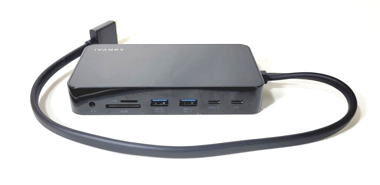 MacBook Pro Docking Station, iVANKY 12 in 2 Dual 4K@60Hz (NO POWER ADAPTER)