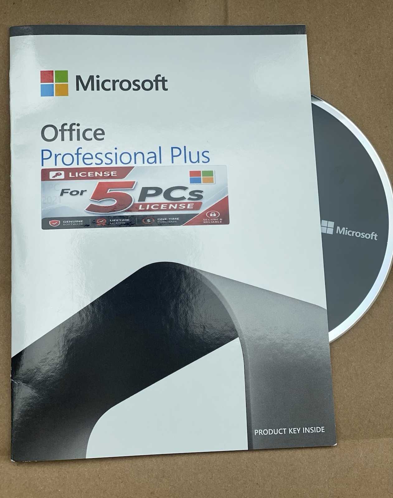 DEFECTIVE 5 PCs Microsoft Office Pro Plus 2021 Retail Lifetime Disc Lif G3D