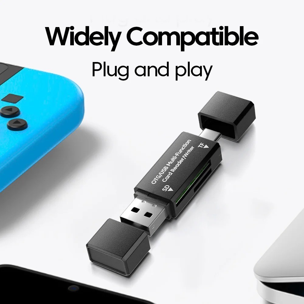 Micro USB OTG to USB 2.0 Adapter SD/Micro SD Card Reader With Standard USB Male