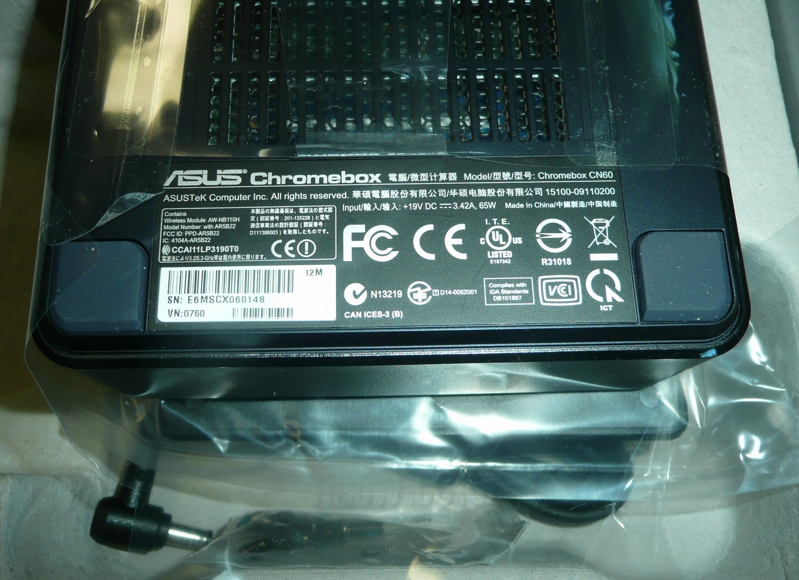 Asus ChromeBox CN60 i3 Mini Computer ChromeOS – New in Box