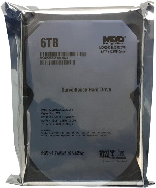 MDD MaxDigitalData 3.5″ Internal Hard Drive 6TB 7200RPM 128MB Cache SATA 6.0Gb/s