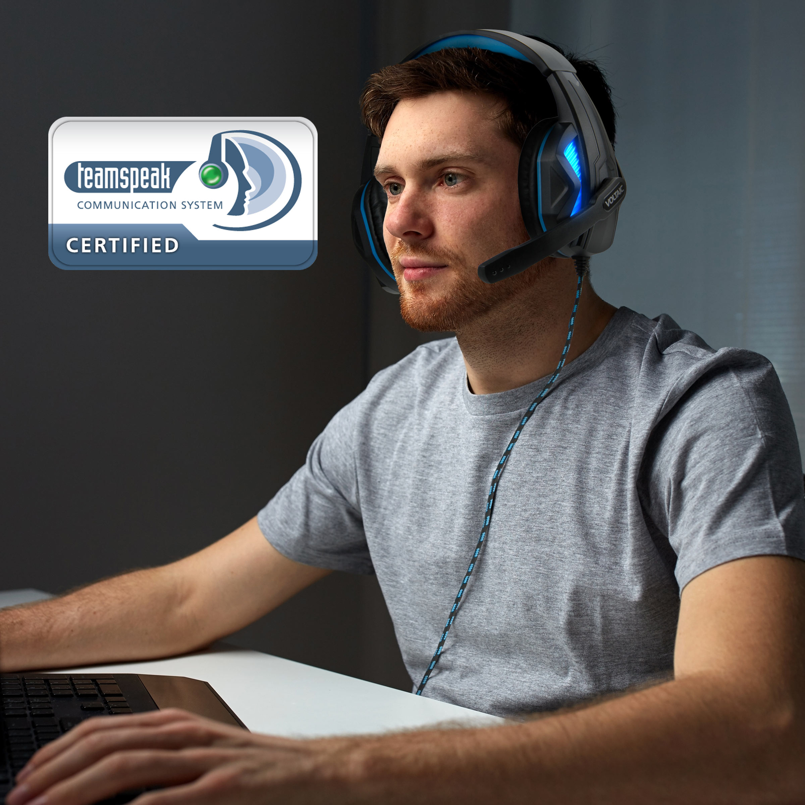 Computer Gaming Headset w/ Microphone by ENHANCE – 7.1 Surround Sound & LED