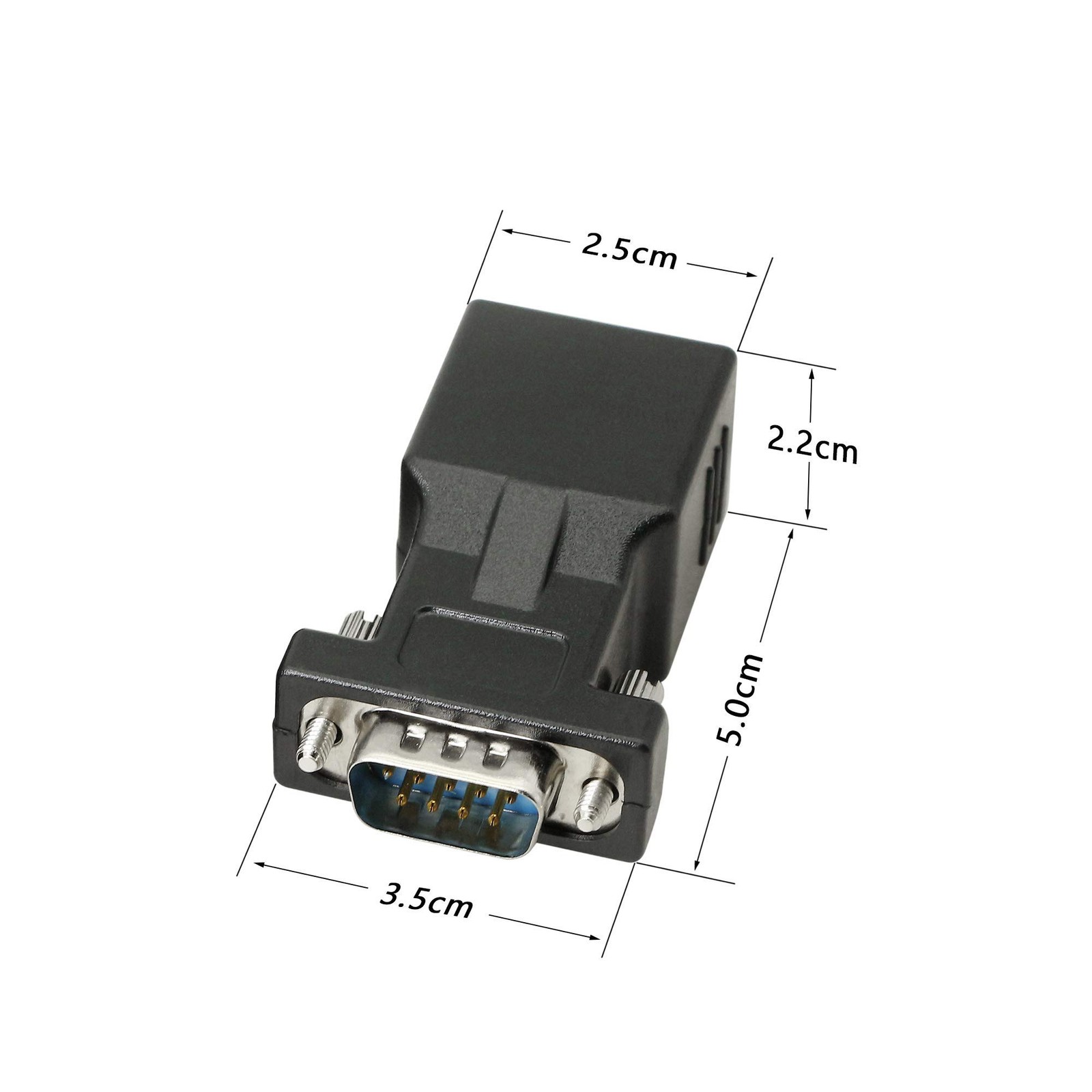 DB9 RS232 to RJ45 Extender, DB9 9-Pin Serial Port Female&Male to RJ45 CAT5 CA…
