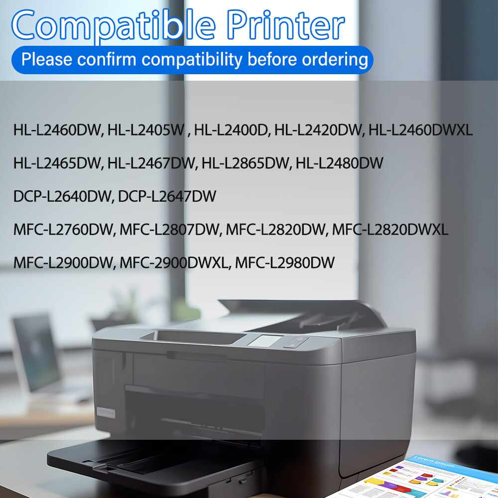 1PK TN830 TN830XL Toner Cartridge for Brother HL-L2405W MFC-L2760DW MFC-L2820DW
