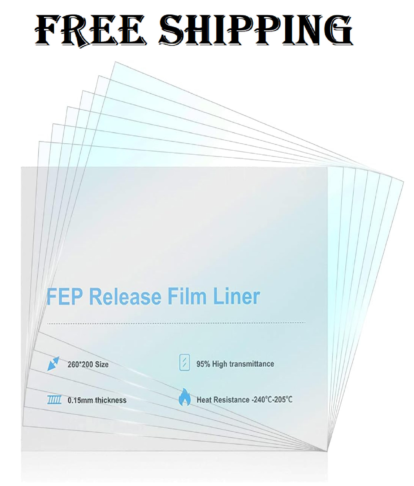 6PCS Creality FEP Film Release Films 260 x 200 x 0.15mm for ELEGOO Saturn , ⭐️⭐️