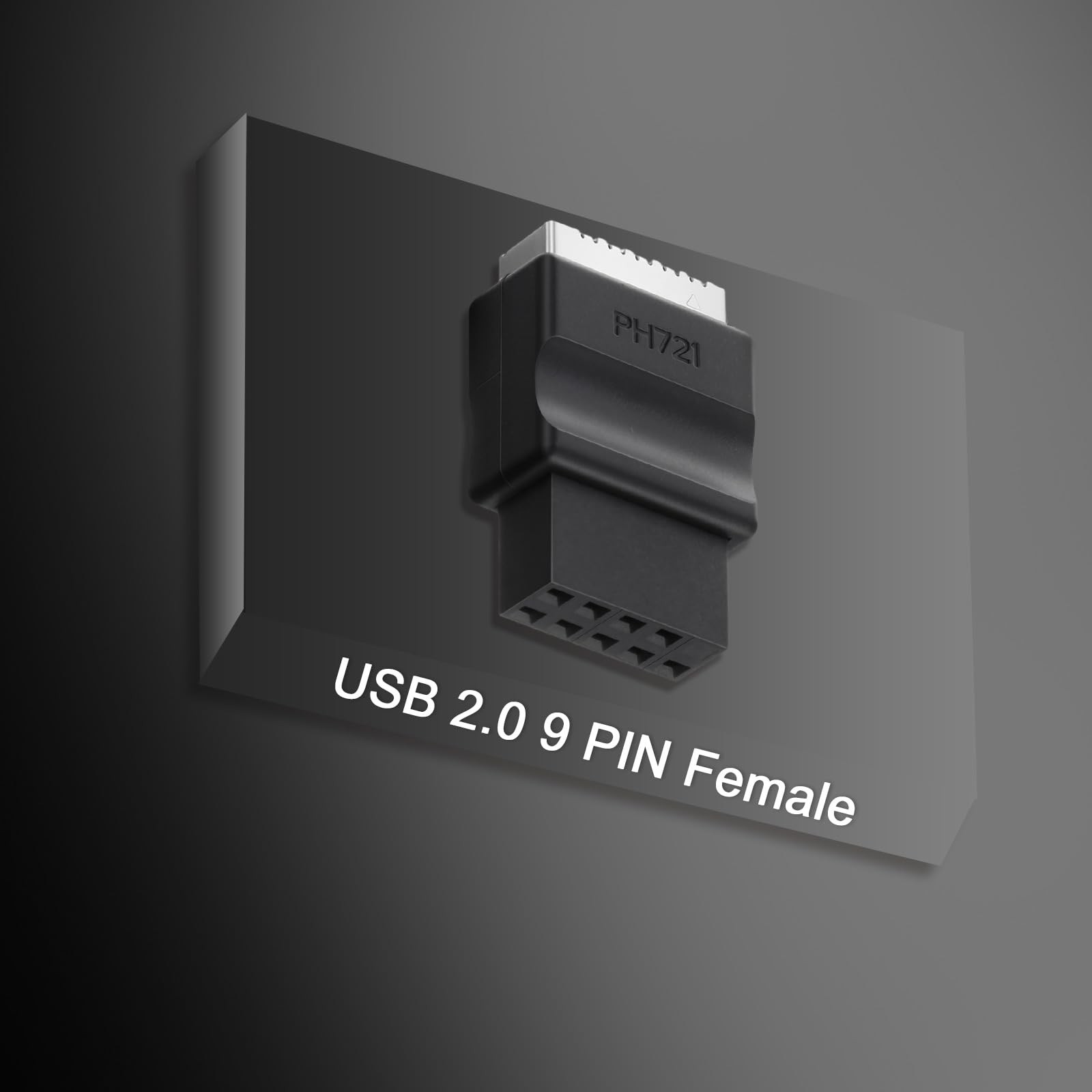 USB 2.0 to USB 3.2 Gen 1 Type-E Header Adapter, 9Pin Male to A-Key Female Con…