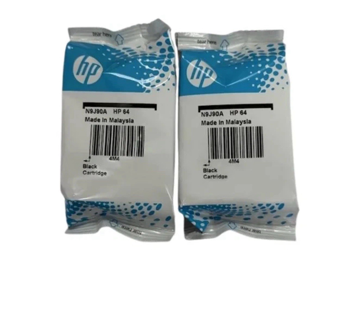Genuine New HP 64 Black Ink 2PK N9J90AN 3YP22AN OEM Sealed Bags Exp Apr 2026