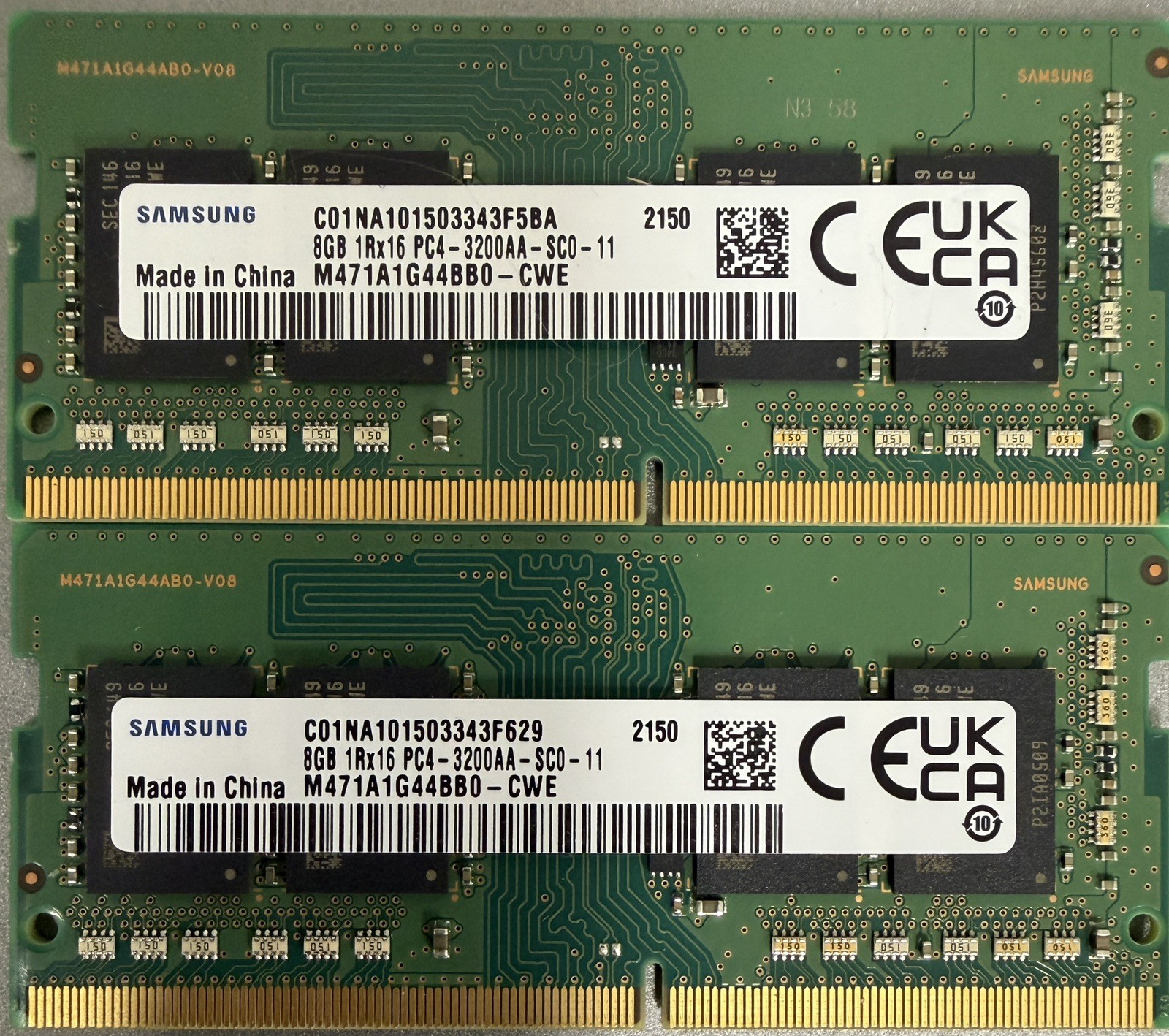 Samsung 16gb (2x8gb) 3200 DDR4 SODIMM Memory Module M471A1G44BB0-CWE