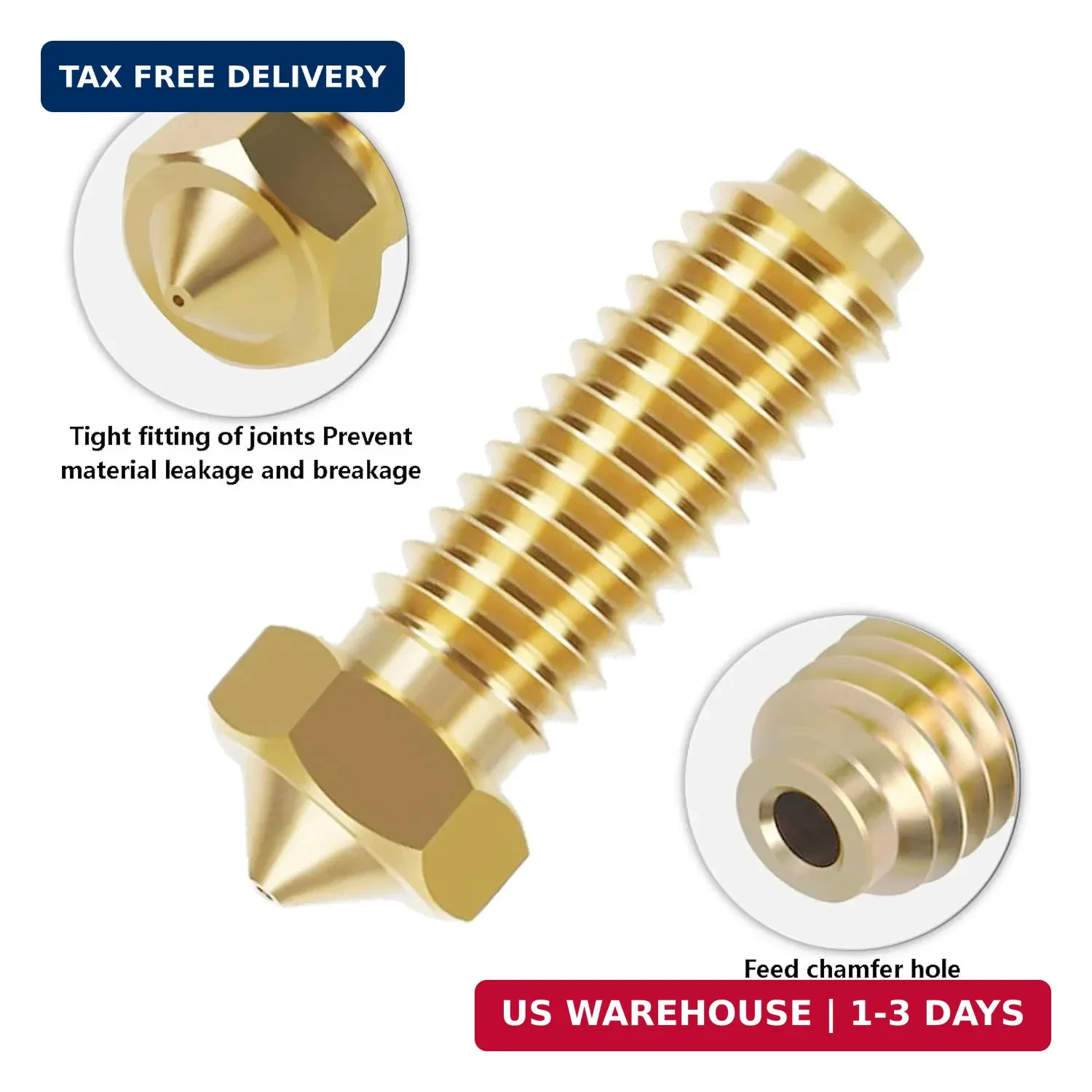 10PCS Brass Nozzles for Anycubic Kobra 2, 3D Printer Parts 10PCS 0.4mm Nozzles K