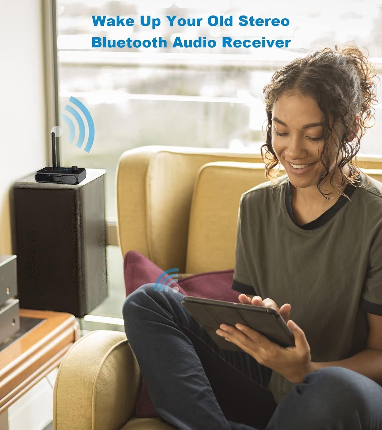 Bluetooth 5.3 Home Stereo Audio Receiver AUX Optical HD Music to RCA Adapter