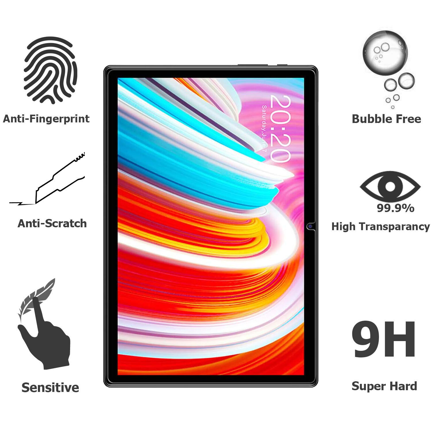 Tempered Glass Screen Protector for Teclast M40/Teclast M40 Pro/P20HD/P20S 10.1″