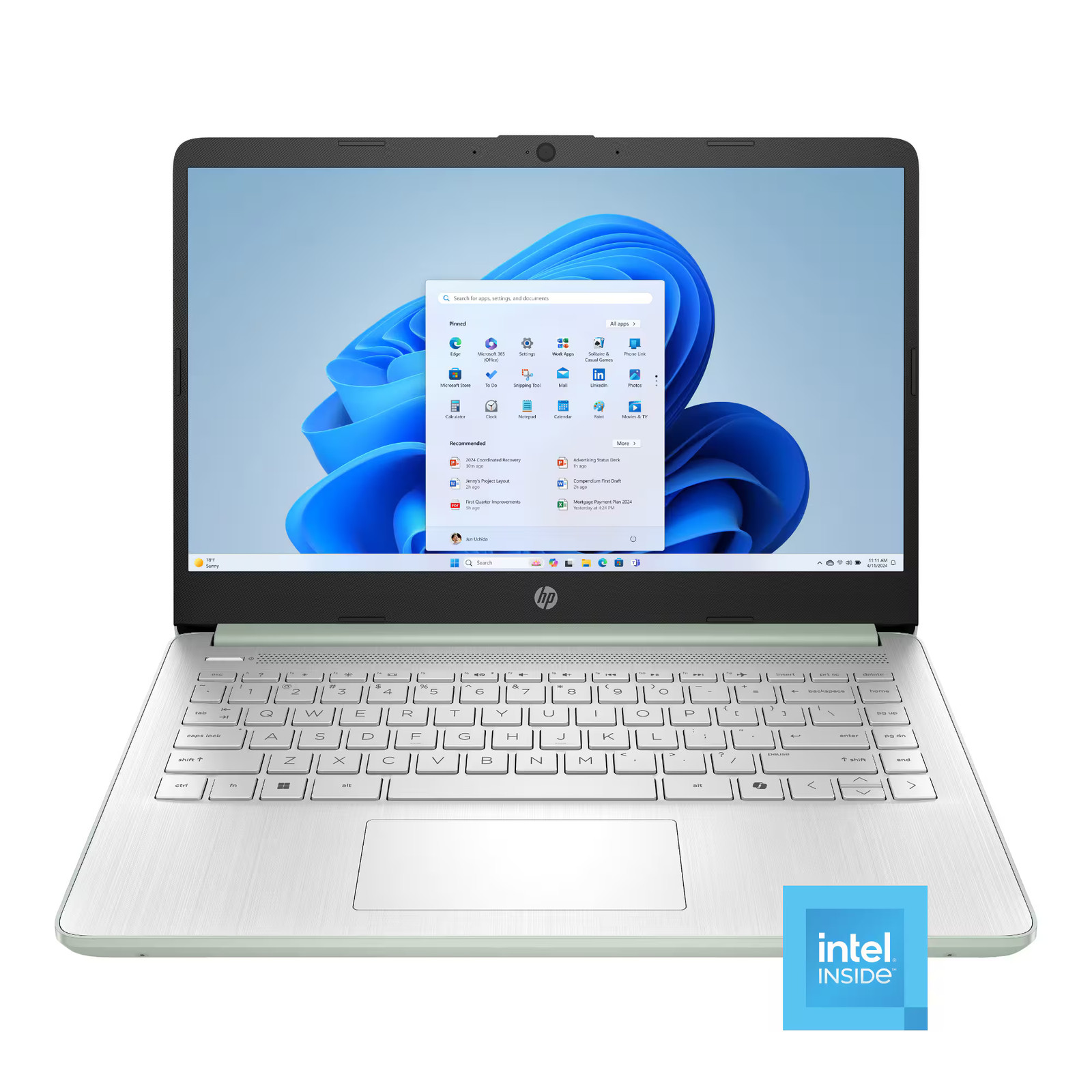 HP – 14″ Laptop – Intel N150 Processor – 4GB Memory – 128GB UFS – Willow Green