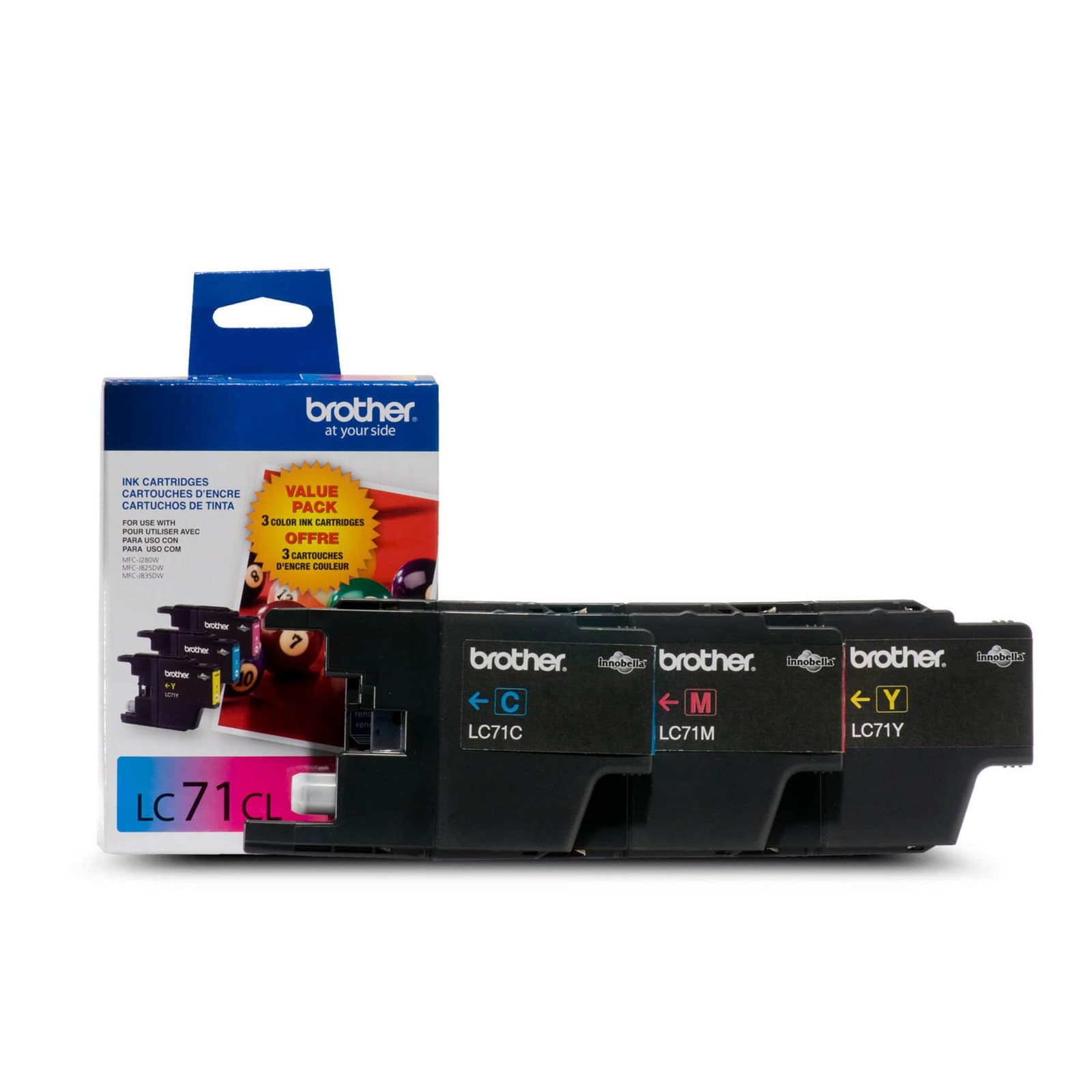 Brother LC71 3Pack Innobella Standard Yield Ink Cartridges Retail Packaging …