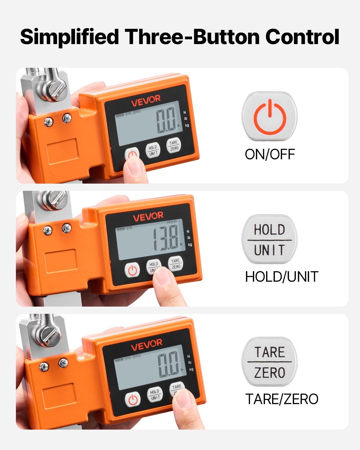 Digital Crane Scale, 1100 lbs/500 kg Max Capacity, Heavy Duty Industrial Hanging