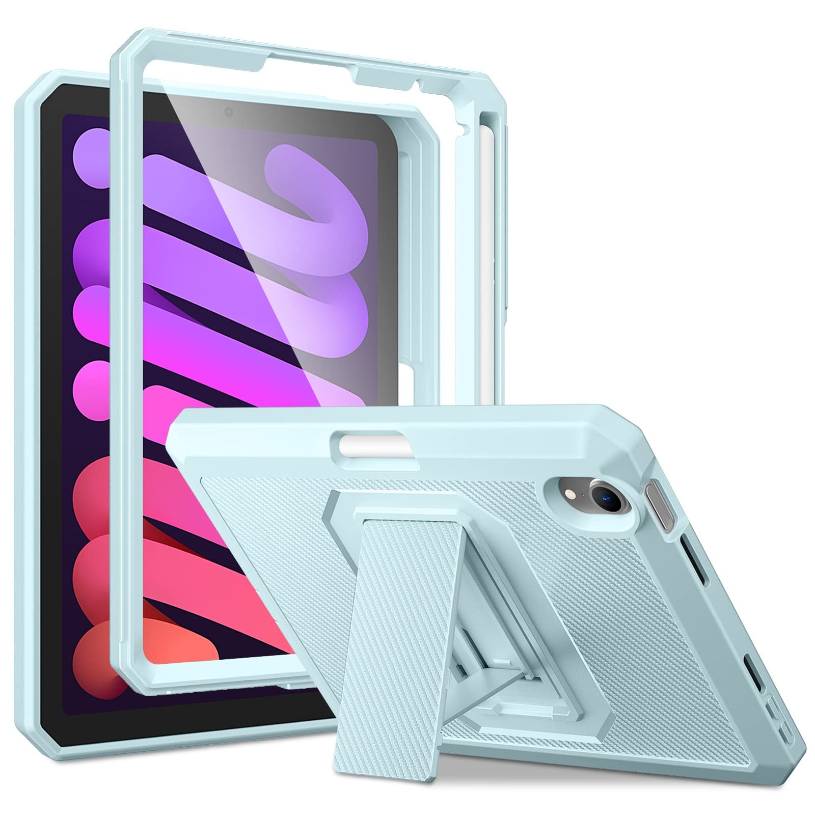 Shockproof Case for iPad mini 7 (A17 Pro) 2024 / iPad mini 6 2021 8.3 Inch, D…