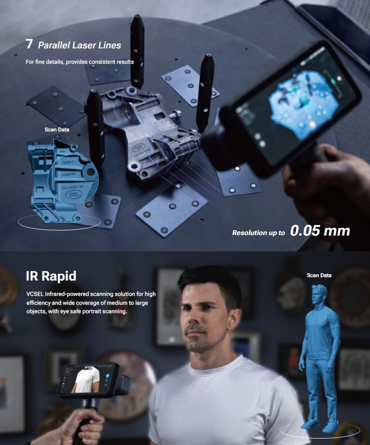 EinScan Rigil Professional 3D Scanner – Wireless, Laser & Infrared by Shining 3D