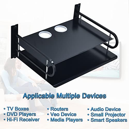 Floating Shelves for AV Devices, Small 11.81 x 8.27 inch 2 Layers – 1 Piece