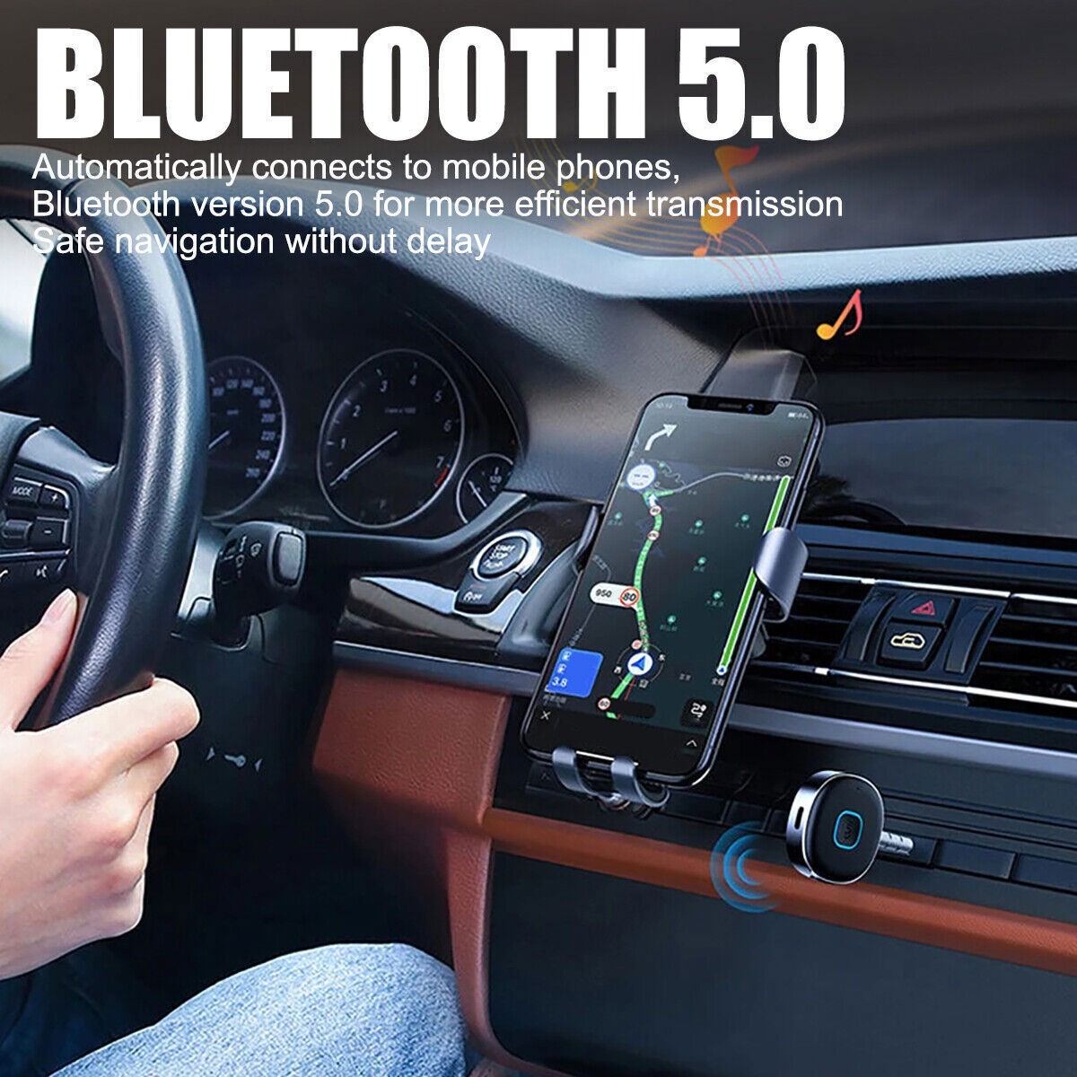 Portable 3.5mm Aux Car Adapter Bluetooth Wireless Audio Receiver Car/Home Stereo