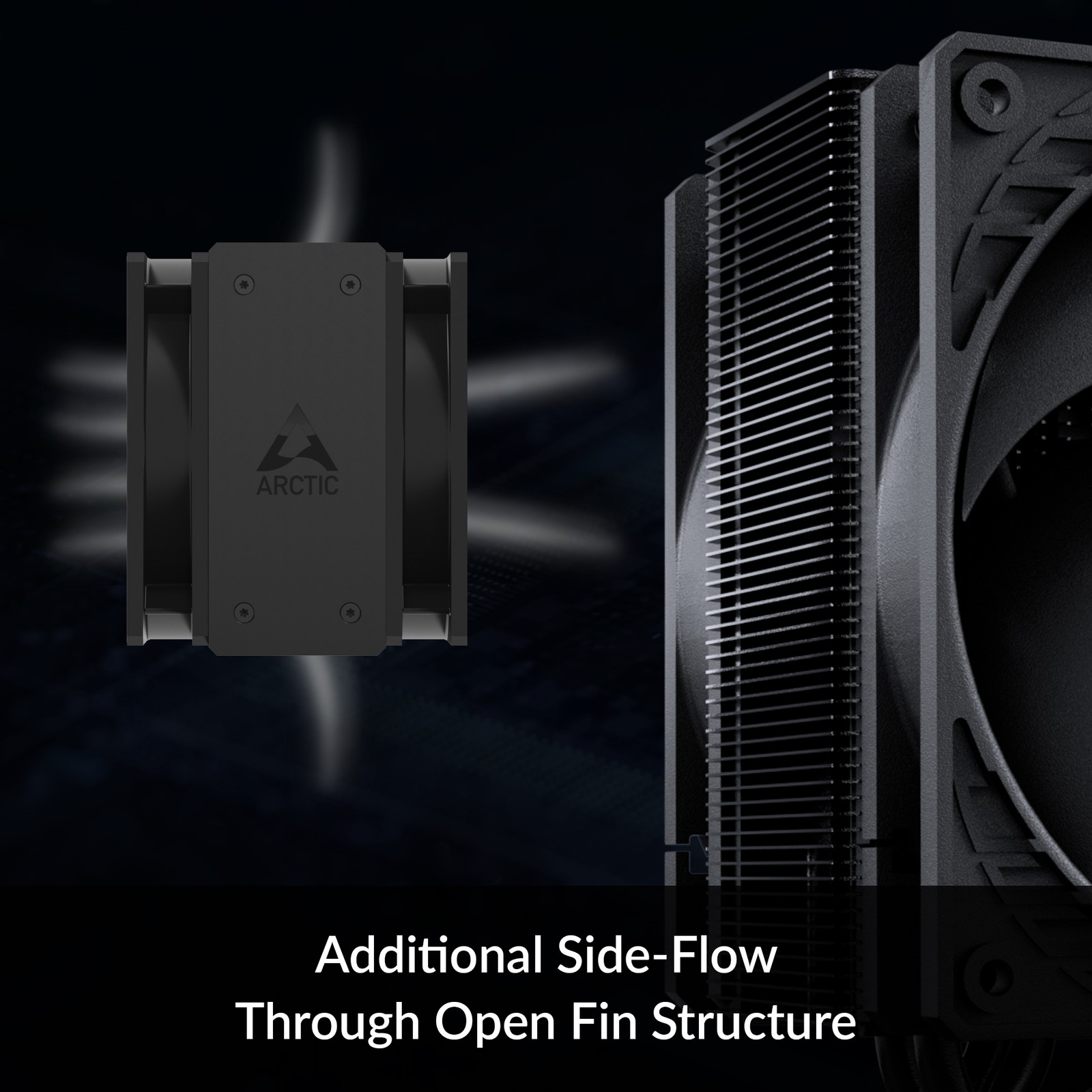 ARCTIC Freezer 36 BLACK Single Tower PC CPU Cooler 200-1800 RPM Intel AMD