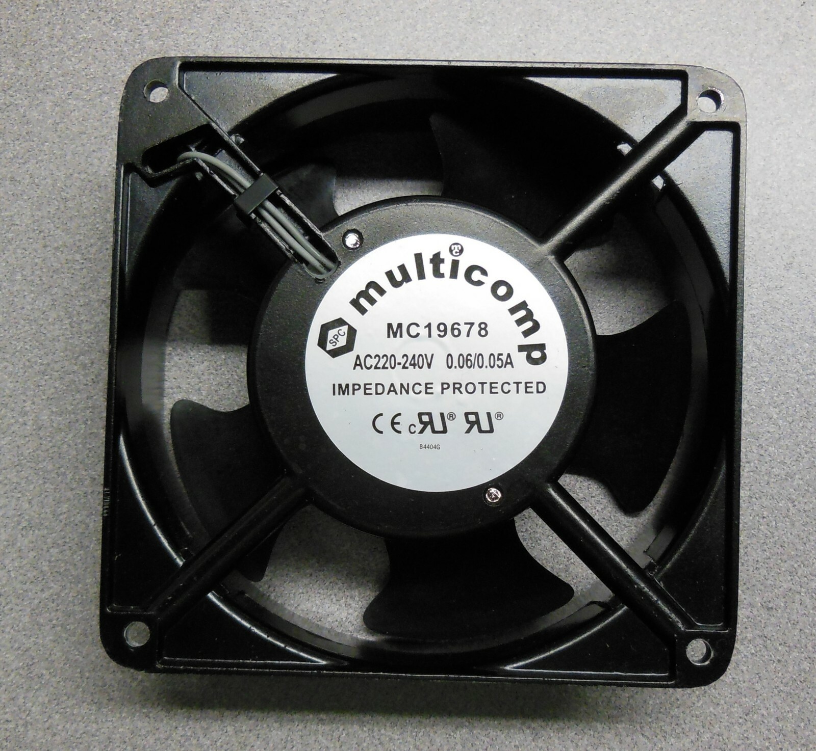 Multicomp 120mm x 38mm (4-3/4″ x 1- 1/2″) AC-220 – 240 Volt Case Metal Frame