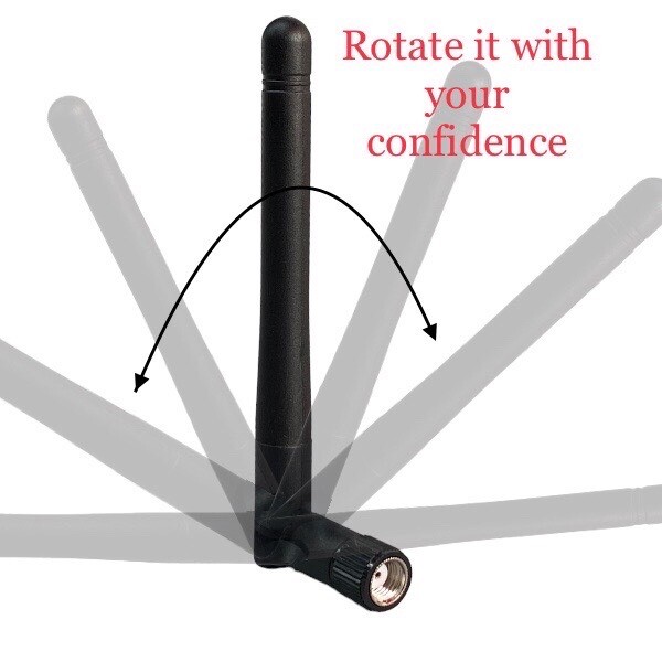 (2-pack) RP-SMA Antenna for WiFi 2.4GHz 5Ghz Wireless Router or Card Female Pin