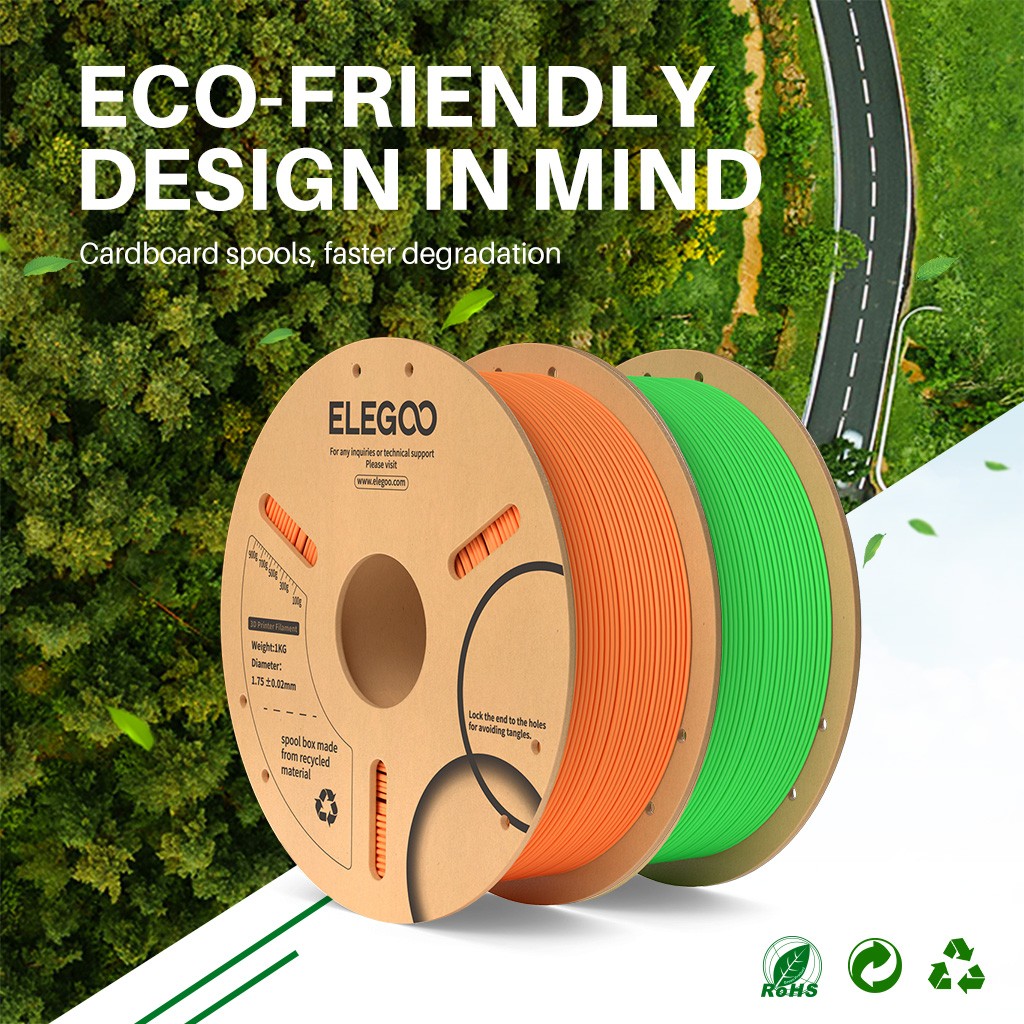 【Buy 6 Get 4 Free,Add 10】ELEGOO PLA Rapid PLA+ PETG TPU 3D Printer Filament 1KG