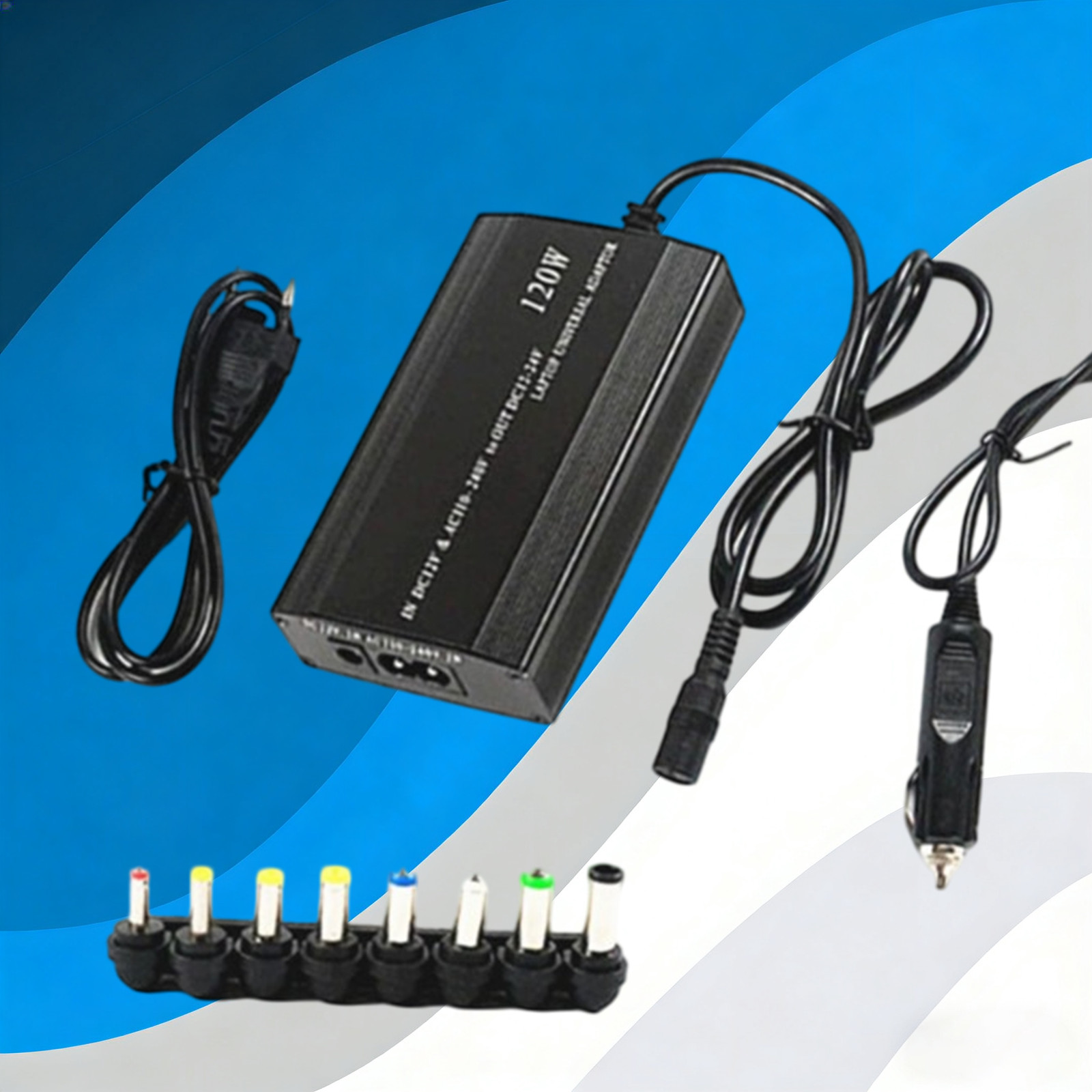 12~24V 120W Car Multi-Function Laptop Power Adapter Universal Charger for Notebo