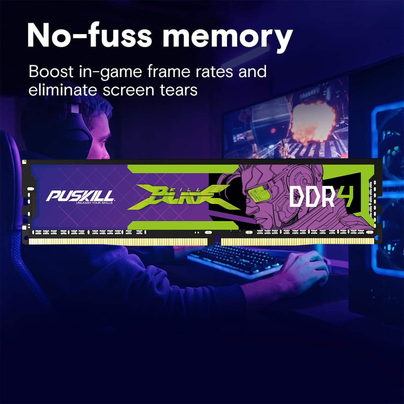 DDR4 32GB (2x16GB) 3200MHz PC RAM | CL16-18-18-42 | 1.35V | Desktop Memory Ki…