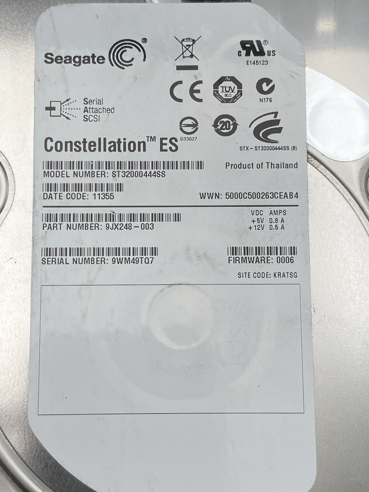 EMC KTN-STL3 15-Bay SAS Array with 6x 2TB HDDs (ST32000444SS)